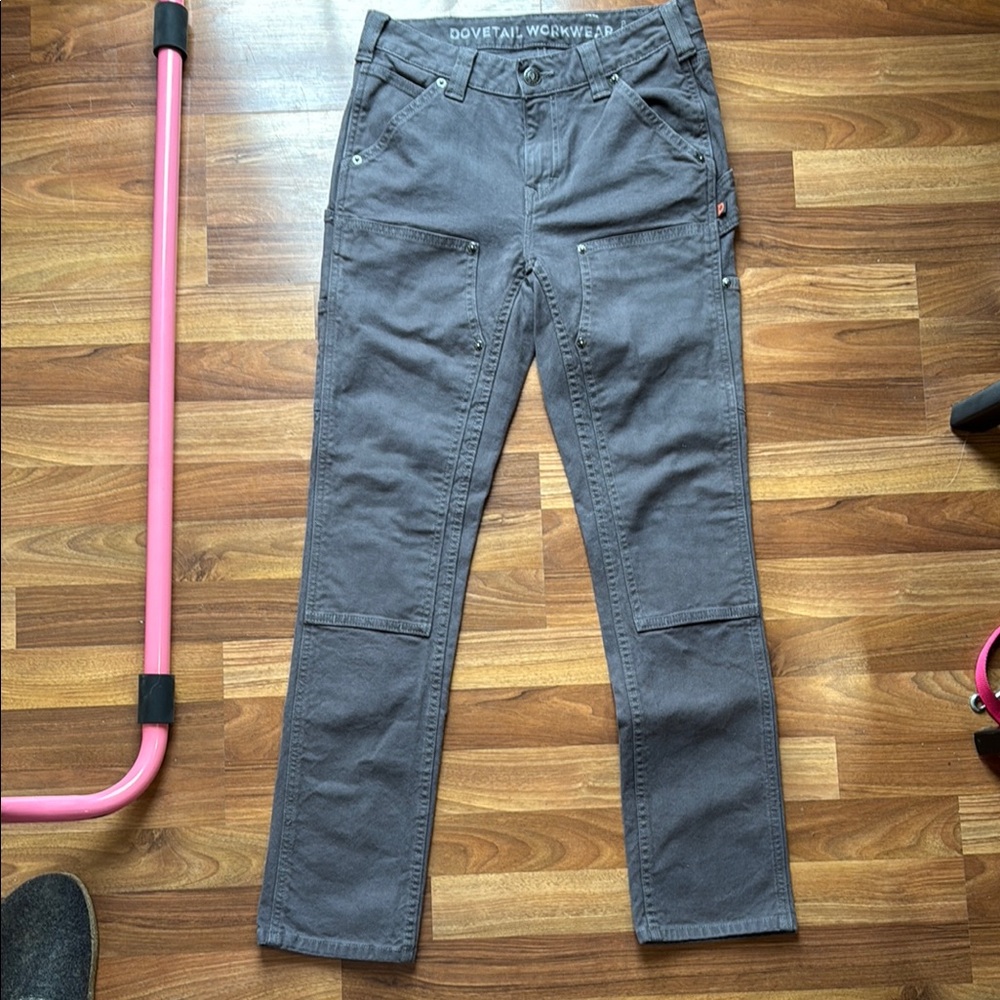 Dovetail Workwear Women's Gray Straight Leg Jeans